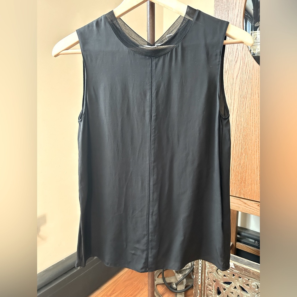 Vince silk tank top size small